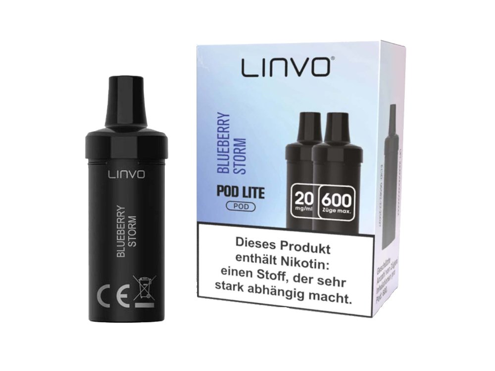 Linvo - Pod Lite - 2ml Prefilled Cartridge (2 Stück pro Packung) - Blueberry Storm 1er Packung 20 mg/ml - Vapes4you
