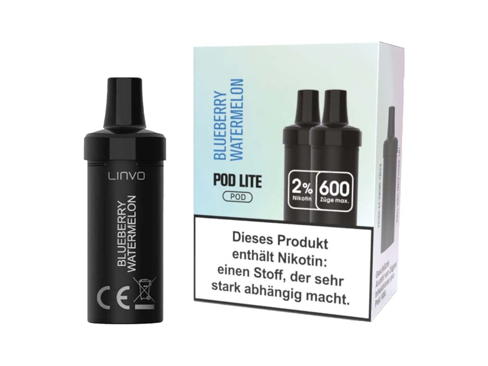 Linvo - Pod Lite - 2ml Prefilled Cartridge (2 Stück pro Packung) - Blueberry Watermelon 1er Packung 20 mg/ml - Vapes4you