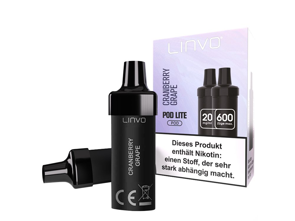 Linvo - Pod Lite - 2ml Prefilled Cartridge (2 Stück pro Packung) - Cranberry Grape 1er Packung 20 mg/ml - Vapes4you