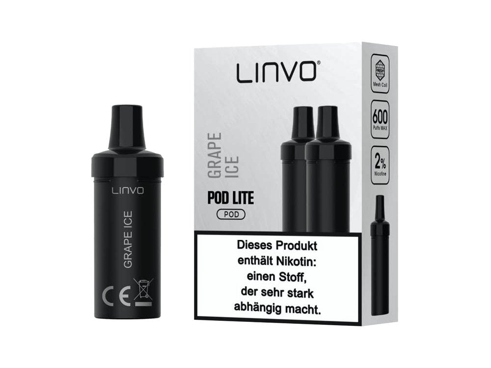 Linvo - Pod Lite - 2ml Prefilled Cartridge (2 Stück pro Packung) - Grape Ice 1er Packung 20 mg/ml - Vapes4you