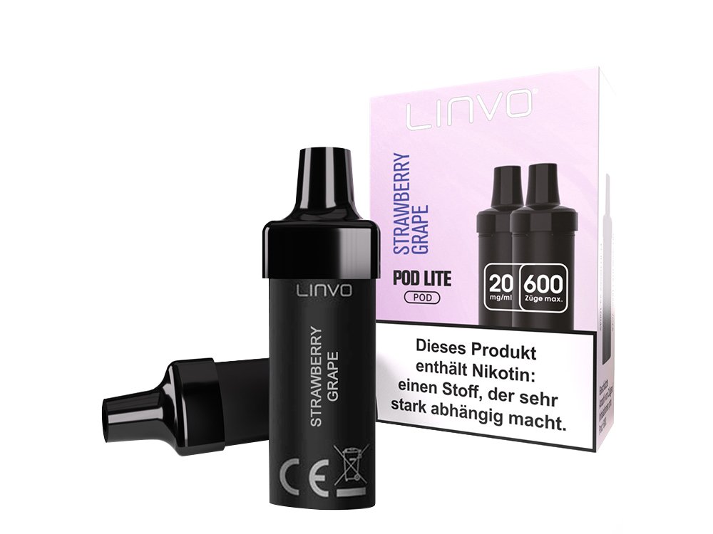 Linvo - Pod Lite - 2ml Prefilled Cartridge (2 Stück pro Packung) - Strawberry Grape 1er Packung 20 mg/ml - Vapes4you