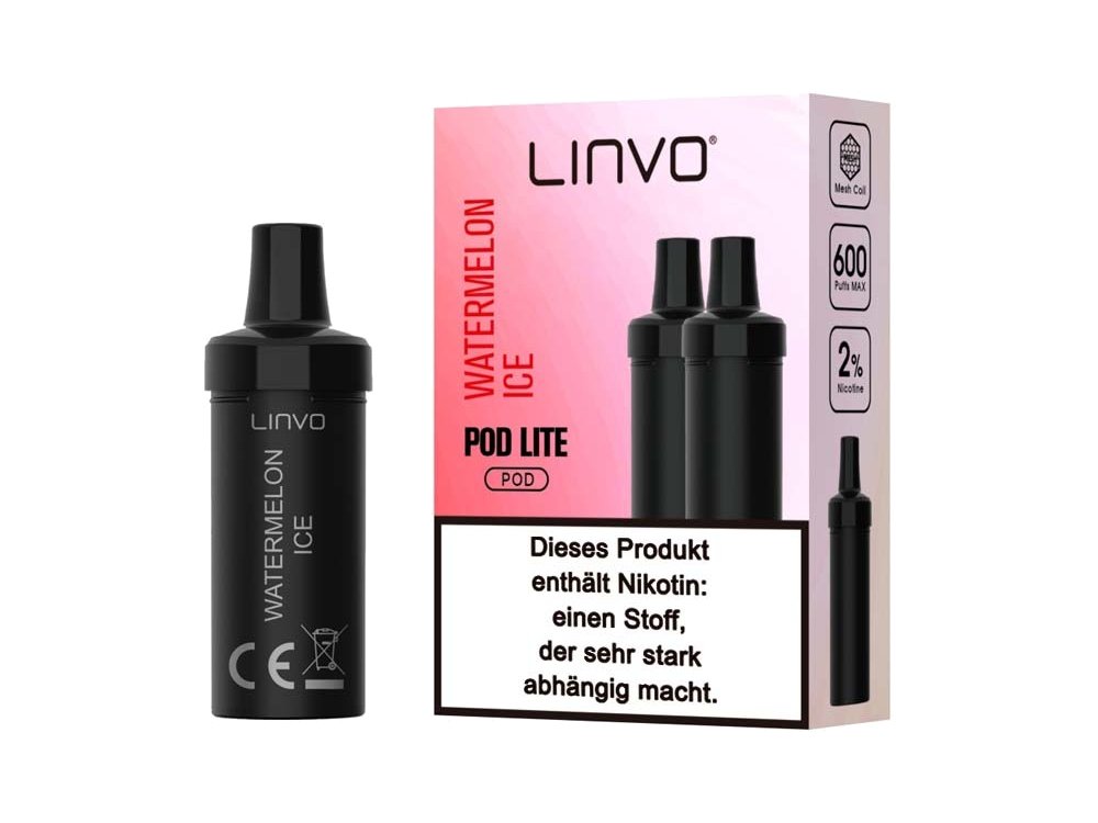Linvo - Pod Lite - 2ml Prefilled Cartridge (2 Stück pro Packung) - Watermelon Ice 1er Packung 20 mg/ml - Vapes4you