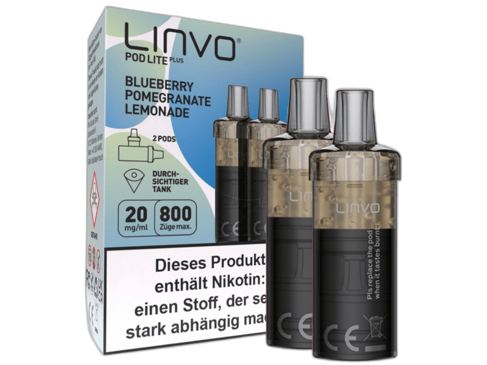 Linvo - Pod Lite Plus - 2ml Prefilled Cartridge (2 Stück) - Blueberry Pomegranate Lemonade 1er Packung 20 mg/ml - Vapes4you