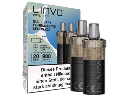 Linvo - Pod Lite Plus - 2ml Prefilled Cartridge (2 Stück) - Blueberry Pomegranate Lemonade 1er Packung 20 mg/ml - Vapes4you