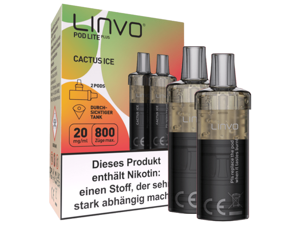 Linvo - Pod Lite Plus - 2ml Prefilled Cartridge (2 Stück) - Cactus Ice 1er Packung 20 mg/ml - Vapes4you