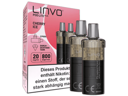 Linvo - Pod Lite Plus - 2ml Prefilled Cartridge (2 Stück) - Cherry Ice 1er Packung 20 mg/ml - Vapes4you