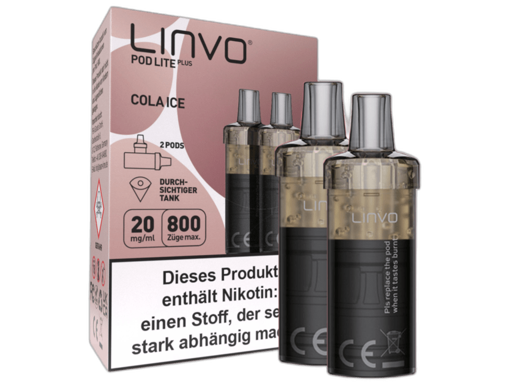 Linvo - Pod Lite Plus - 2ml Prefilled Cartridge (2 Stück) - Cola Ice 1er Packung 20 mg/ml - Vapes4you