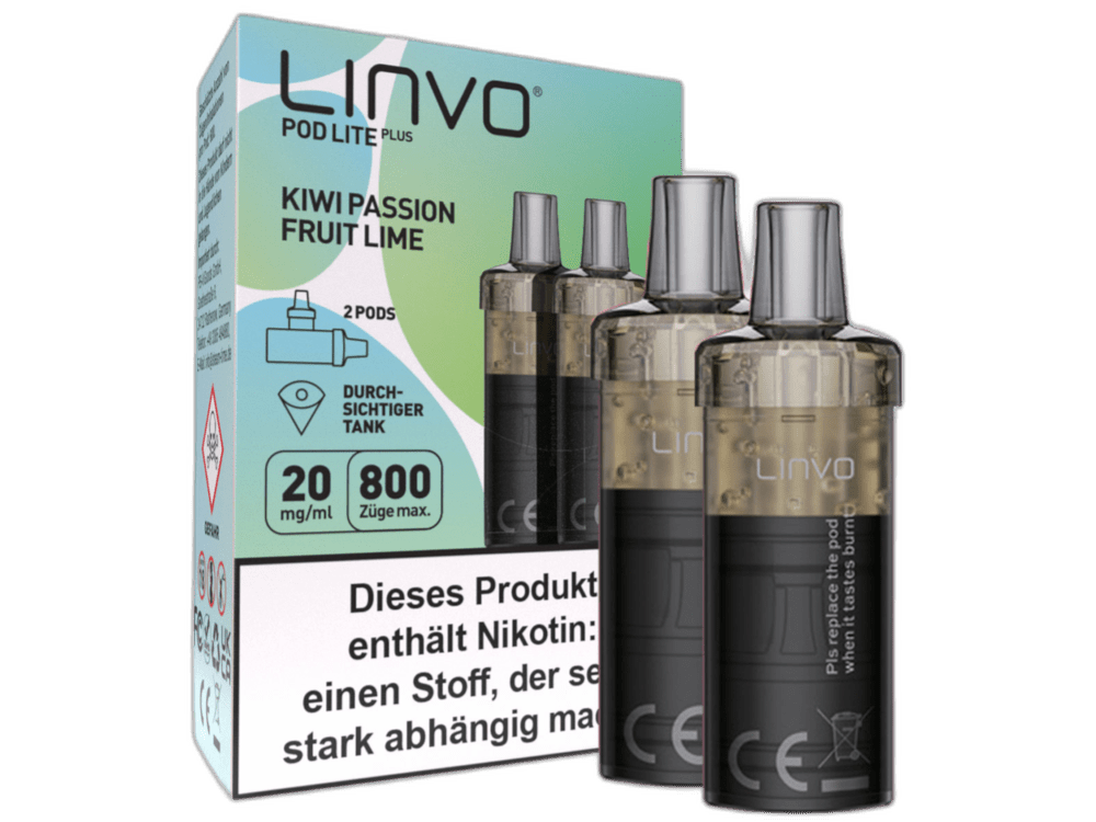 Linvo - Pod Lite Plus - 2ml Prefilled Cartridge (2 Stück) - Kiwi Passionfruit Lime 1er Packung 20 mg/ml - Vapes4you