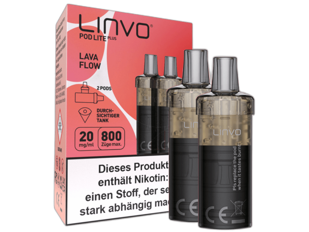 Linvo - Pod Lite Plus - 2ml Prefilled Cartridge (2 Stück) - Lava Flow 1er Packung 20 mg/ml - Vapes4you