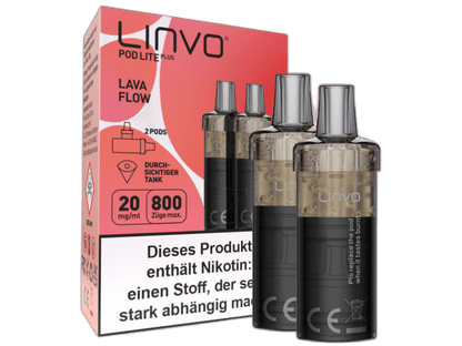 Linvo - Pod Lite Plus - 2ml Prefilled Cartridge (2 Stück) - Lava Flow 1er Packung 20 mg/ml - Vapes4you