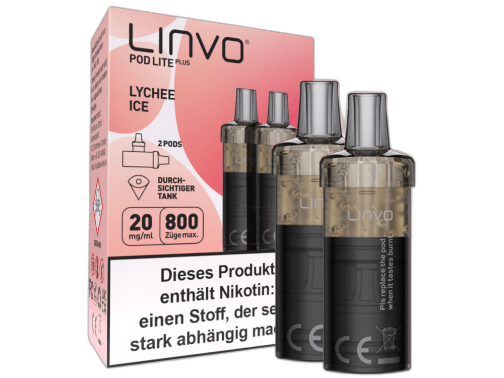 Linvo - Pod Lite Plus - 2ml Prefilled Cartridge (2 Stück) - Lychee Ice 1er Packung 20 mg/ml - Vapes4you
