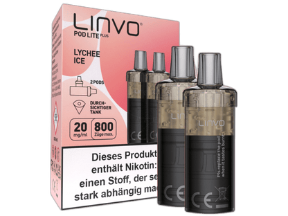 Linvo - Pod Lite Plus - 2ml Prefilled Cartridge (2 Stück) - Lychee Ice 1er Packung 20 mg/ml - Vapes4you