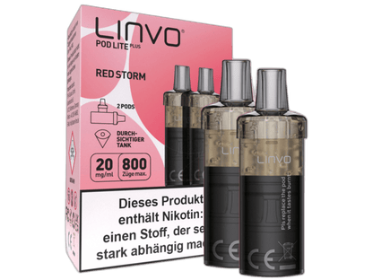 Linvo - Pod Lite Plus - 2ml Prefilled Cartridge (2 Stück) - Red Storm 1er Packung 20 mg/ml - Vapes4you
