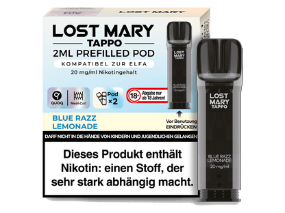 Lost Mary - Tappo - 2ml Prefilled Pods (2 Stück) - Blue Razz Lemonade 1er Packung 20 mg/ml - Vapes4you
