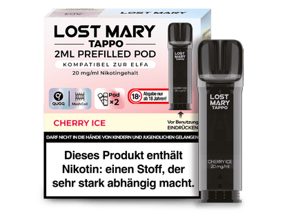 Lost Mary - Tappo - 2ml Prefilled Pods (2 Stück) - Cherry Ice 1er Packung 20 mg/ml - Vapes4you