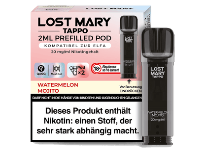 Lost Mary - Tappo - 2ml Prefilled Pods (2 Stück) - Watermelon Mojito 1er Packung 20 mg/ml - Vapes4you