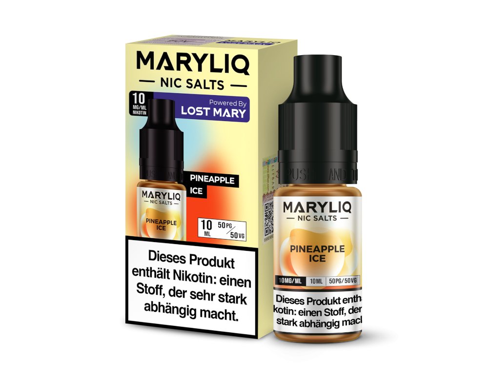 MARYLIQ - Pineapple Ice - 10ml Fertigliquid (Nikotinsalz) - Pineapple Ice 1er Packung 10 mg/ml - Vapes4you