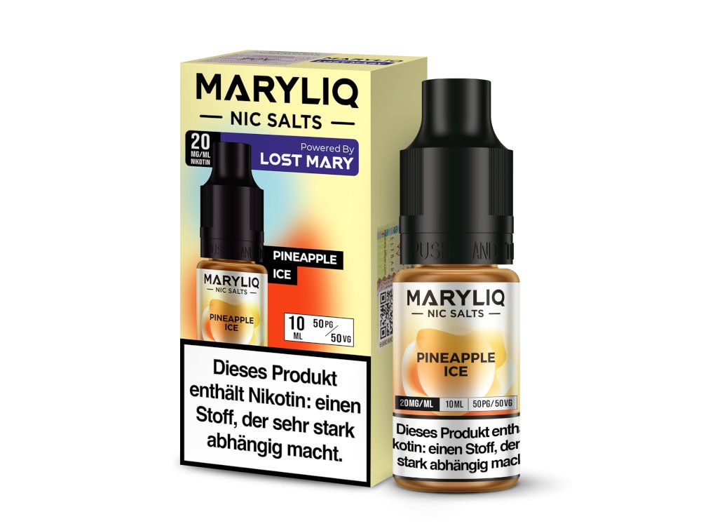 MARYLIQ - Pineapple Ice - 10ml Fertigliquid (Nikotinsalz) - Pineapple Ice 1er Packung 20 mg/ml - Vapes4you