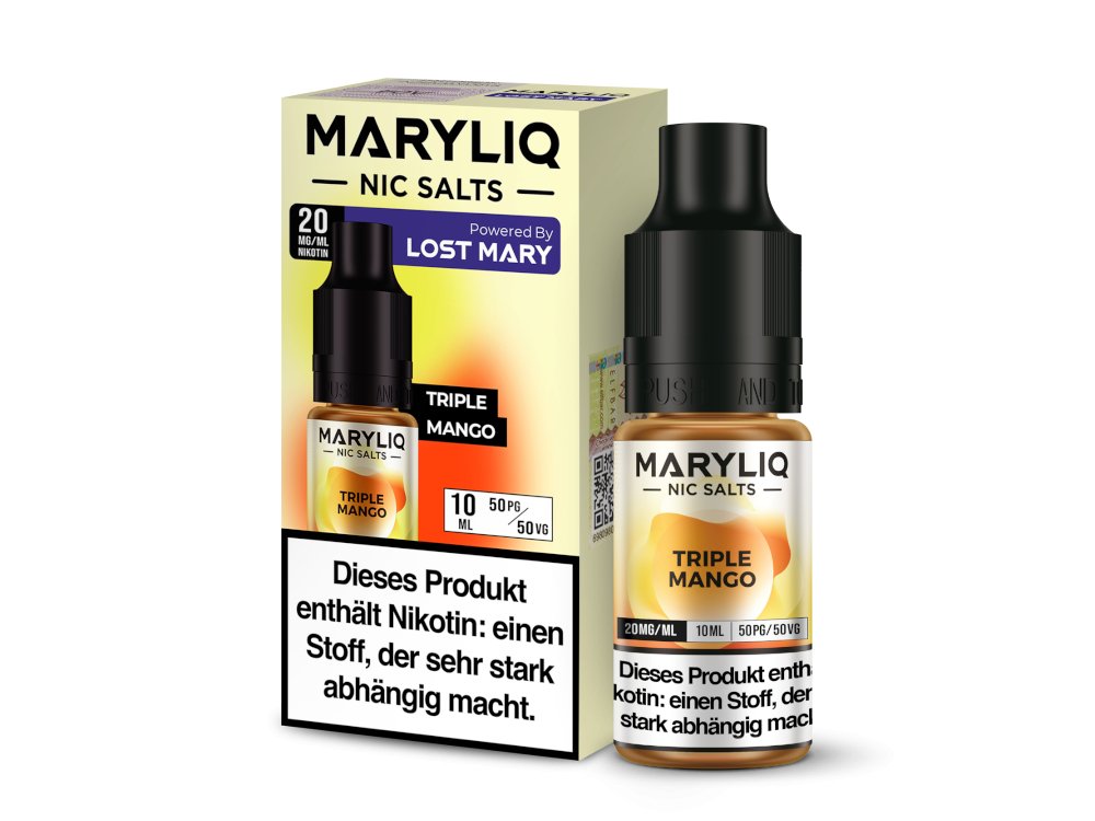 MARYLIQ - Triple Mango - 10ml Fertigliquid (Nikotinsalz) - Triple Mango 1er Packung 20 mg/ml - Vapes4you