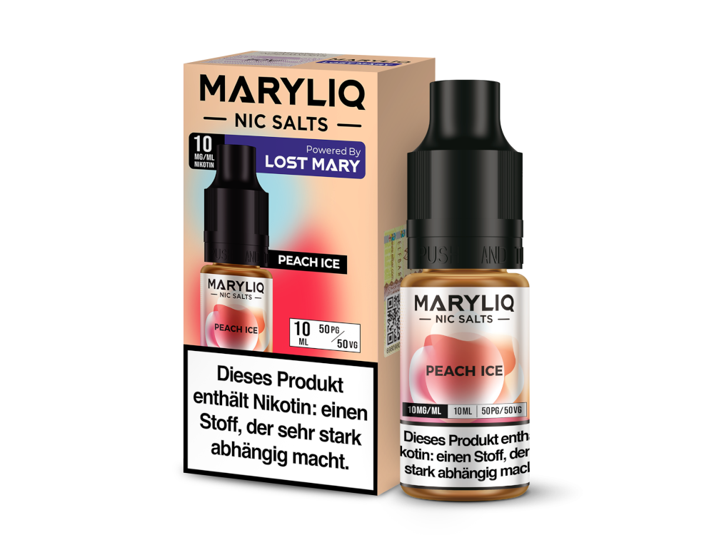 MARYLIQ - Peach Ice - 10ml Fertigliquid (Nikotinsalz)