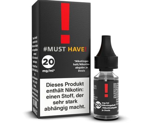 Must Have - ! - 10ml Fertigliquid (Nikotinsalz) - ! 1er Packung 20 mg/ml- Vapes4you