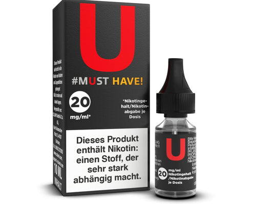 Must Have - U - 10ml Fertigliquid (Nikotinsalz) - U 1er Packung 20 mg/ml- Vapes4you