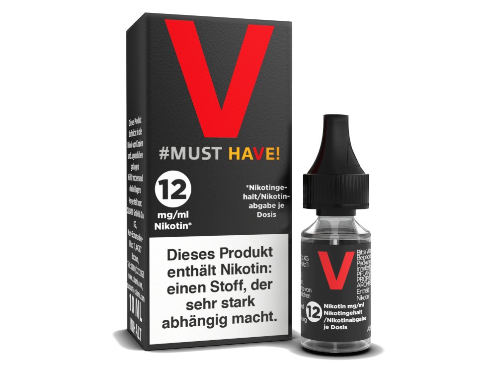 Must Have - V - 10ml Fertigliquid (Nikotinfrei/Nikotin) - V 1er Packung 12 mg/ml- Vapes4you