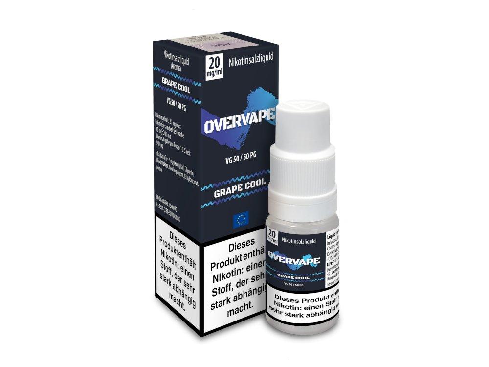 Overvape - Grape Cool - 10ml Fertigliquid (Nikotinsalz) - Grape Cool 1er Packung 20 mg/ml - Vapes4you