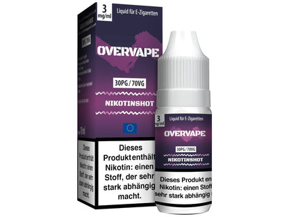 Overvape - Nikotin Shot - 10ml (30PG/70VG) - 30PG / 70VG 1er Packung 3 mg/ml - Vapes4you