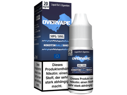 Overvape - Nikotinsalz Shot - 10ml (50PG/50VG oder 30PG/70VG)