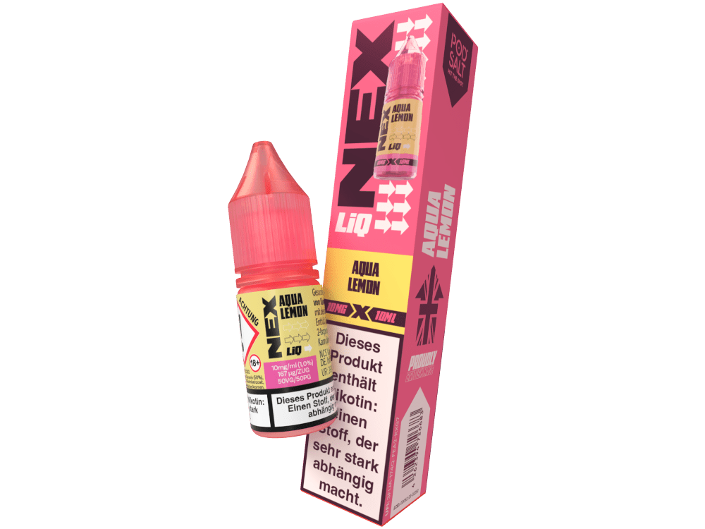 Pod Salt - NexLiq - Aqua Lemon - 10ml Fertigliquid (Nikotinfrei/Nikotinsalz) - Aqua Lemon 1er Packung 10 mg/ml - Vapes4you