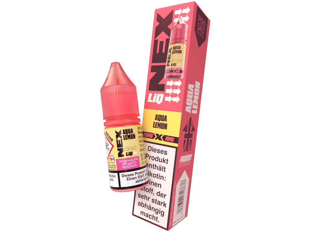 Pod Salt - NexLiq - Aqua Lemon - 10ml Fertigliquid (Nikotinfrei/Nikotinsalz) - Aqua Lemon 1er Packung 20 mg/ml - Vapes4you