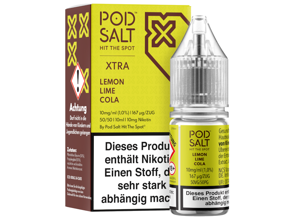 Pod Salt X - Lemon Lime Cola - 10ml Fertigliquid (Nikotinsalz)