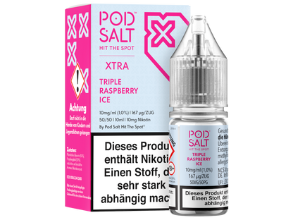 Pod Salt X - Triple Raspberry Ice - 10ml Fertigliquid (Nikotinsalz)