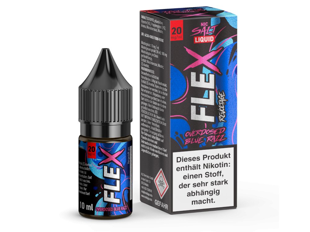 Revoltage - FLEX - Blue Razz - 10ml Fertigliquid (Nikotinsalz) - Blue Razz 1er Packung 20 mg/ml - Vapes4you
