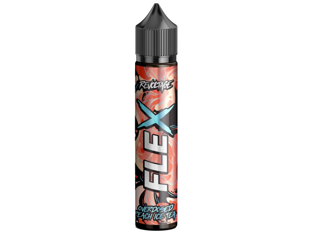 Revoltage - FLEX - Overdosed Peach Ice Tea - Longfill Aroma 10ml (75ml Flasche) - Peach Ice Tea 1er Packung - Vapes4you