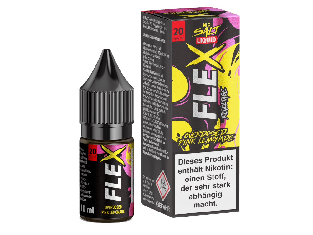 Revoltage - FLEX - Pink Lemonade - 10ml Fertigliquid (Nikotinfrei/Nikotinsalz) - Pink Lemonade 1er Packung 20 mg/ml - Vapes4you