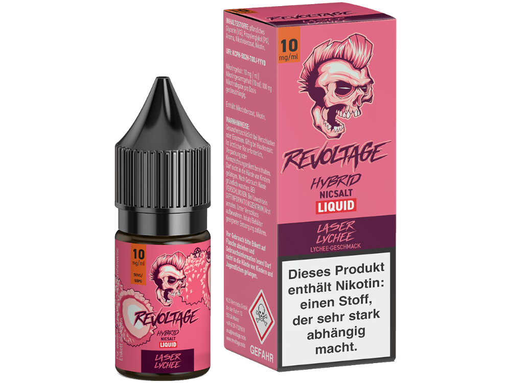 Revoltage - Laser Lychee - 10ml Fertigliquid (Hybrid Nikotinsalz) - Laser Lychee 1er Packung 10 mg/ml - Vapes4you