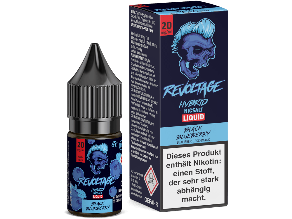 Revoltage - Tobacco Gold - Black Blueberry - 10ml Fertigliquid (Hybrid Nikotinsalz) - Black Blueberry 1er Packung 20 mg/ml - Vapes4you