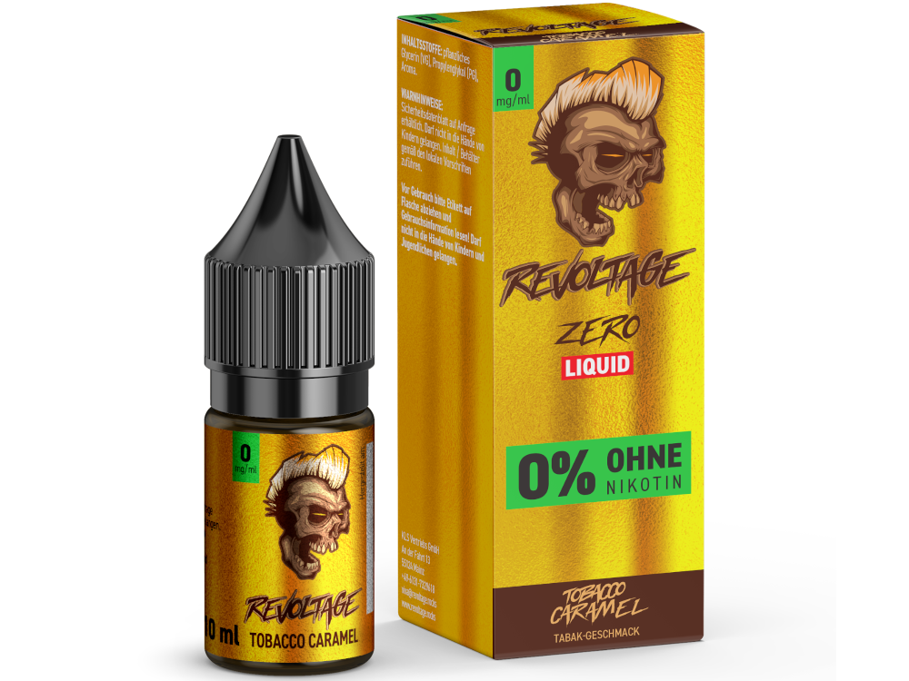 Revoltage - Tobacco Caramel - 10ml Fertigliquid (Nikotinfrei)