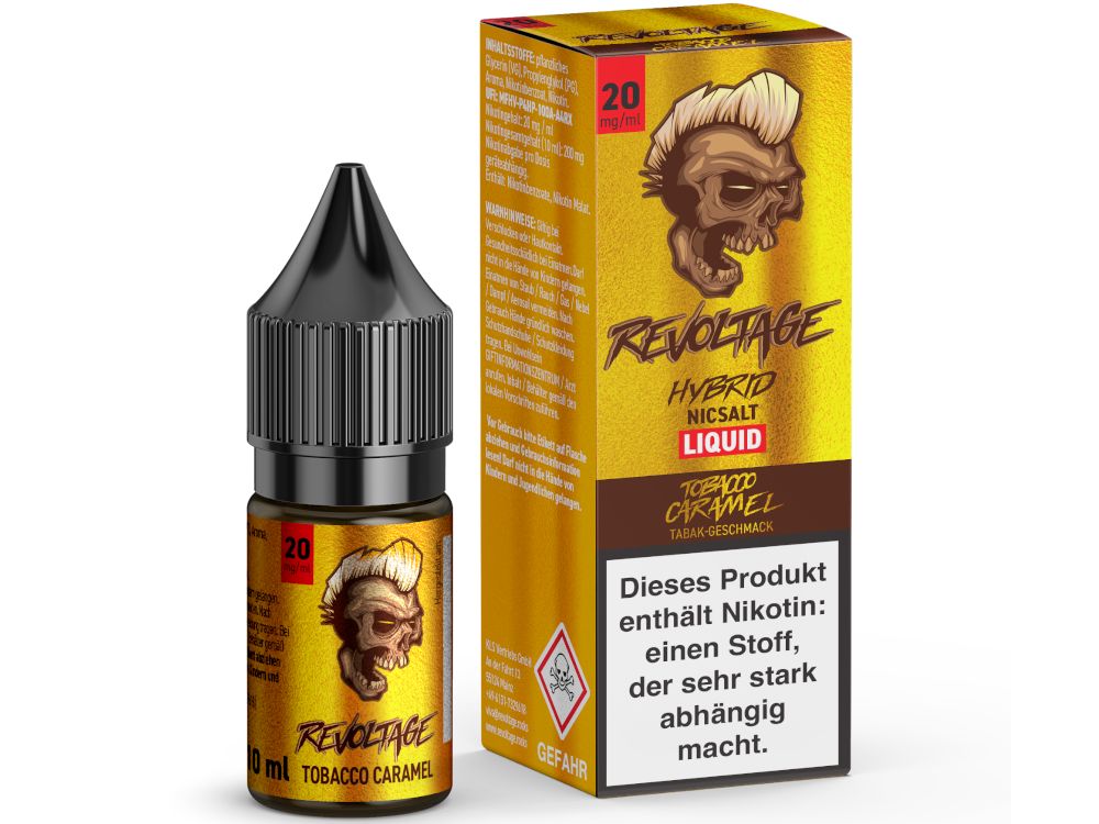 Revoltage - Tobacco Caramel - 10ml Fertigliquid (Hybrid Nikotinsalz)
