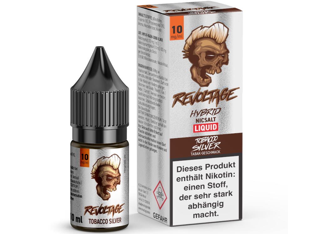 Revoltage - Tobacco Silver - 10ml Fertigliquid (Hybrid Nikotinsalz)