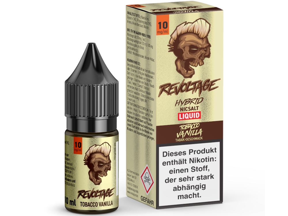 Revoltage - Tobacco Vanilla - 10ml Fertigliquid (Hybrid Nikotinsalz)