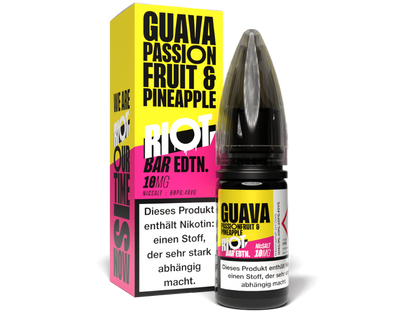 Riot Squad - BAR EDTN. - Guava Passionfruit Pineapple - 10ml Fertigliquid (Nikotinsalz)