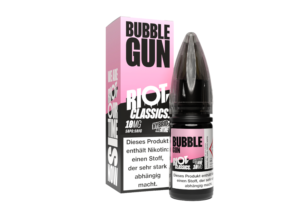 Riot Squad - Classics - Bubblegun - 10ml Fertigliquid (Hybrid Nikotinsalz)