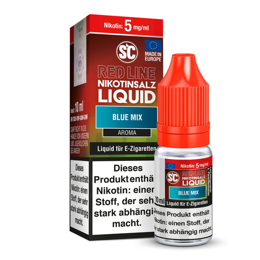 SC - Red Line - Blue Mix - 10ml Fertigliquid (Nikotinfrei/Nikotinsalz) - 1er Packung 5 mg/ml - Vapes4you