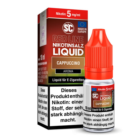 SC - Red Line Cappuccino - 10ml Fertigliquid (Nikotinfrei/Nikotinsalz) - 1er Packung 5 mg/ml - Vapes4you