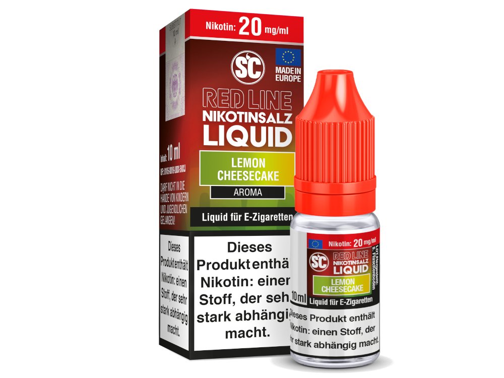 SC - Red Line - Lemon Cheesecake - 10ml Fertigliquid (Nikotinfrei/Nikotinsalz) - 1er Packung 20 mg/ml - Vapes4you