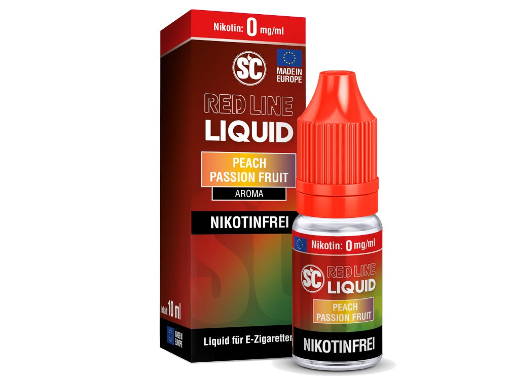 SC - Red Line - Peach Passion Fruit V2 - 10ml Fertigliquid (Nikotinfrei/Nikotinsalz)
