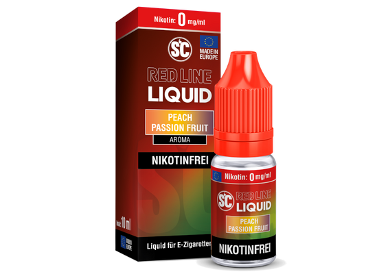 SC - Red Line - Peach Passion Fruit V2 - 10ml Fertigliquid (Nikotinfrei/Nikotinsalz)